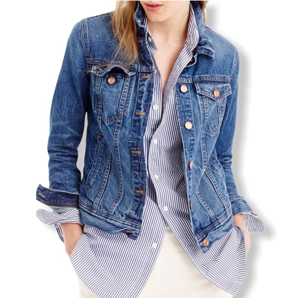 J. Crew Button Front Jean Jacket M
